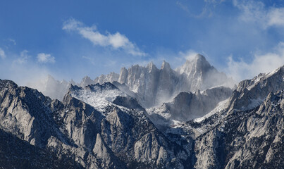 Misty Mount Whitney in California