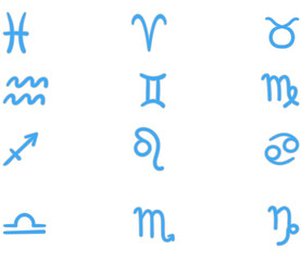 set of zodiac signs
