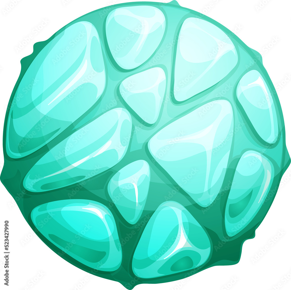 Poster mysterious space planet with stones and slime