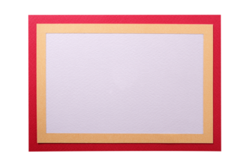 Christmas card red border frame flat isolated transparent background photo PNG file