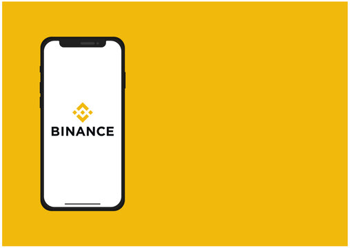 Mobile with app to invest in crypto on Binance.