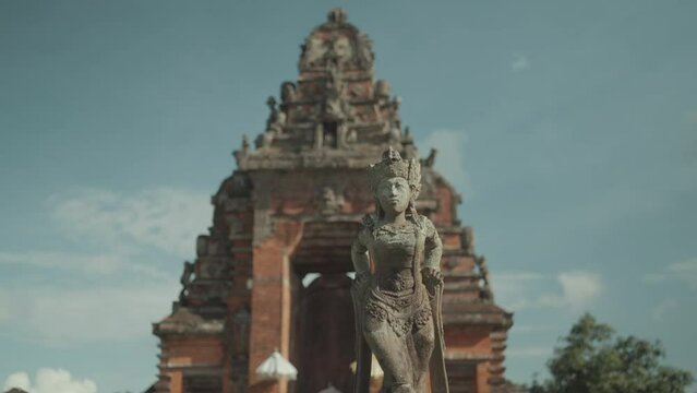 Beautiful Balinese Hindu Temple and Statue at Kertha Gosa Semarapura Klungkung Bali Indonesia