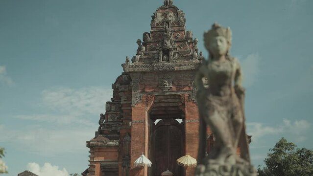 Beautiful Balinese Hindu Temple and Statue at Kertha Gosa Semarapura Klungkung Bali Indonesia