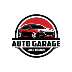 Fototapeta premium automotive car logo concept, ready made logo with emblem style