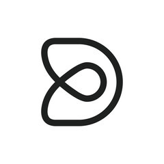 Obraz premium D logo icon vector design illustration