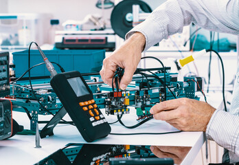 Assembling and adjust the electronics instrument for precision physical measurements