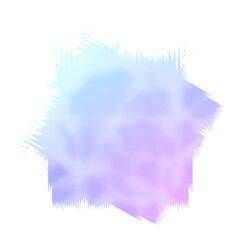 Abstract isolated transparent iridescent glitch art texture.