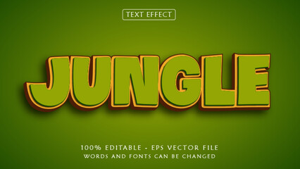 3D Jungle Editable Text Effect