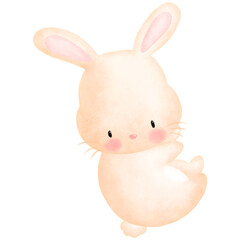 Watercolor bunny rabbit