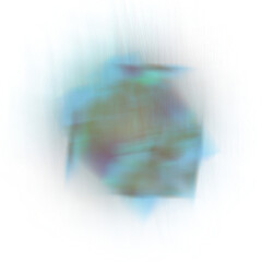 Fototapeta na wymiar Isolated transparent abstract blurry iridescent streak.