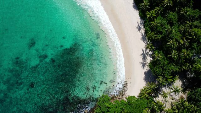 Nature video 4K ProRes HQ 4:2:2 Nature Aerial video beach sea crystal in Phuket Thailand Nature and Go Everywhere travel concept 