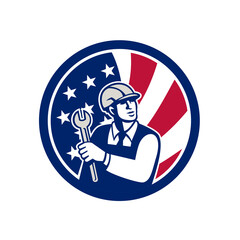 American Engineer USA Flag Icon