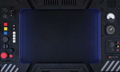 Futuristic Tablet Device, console device, control panel, Sci-Fi Background