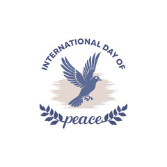 Fototapeta na wymiar September 21, international day of peace. Concept illustration world peace is present. Vector depict.