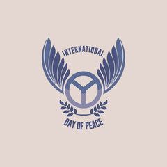 September 21, international day of peace. Concept illustration world peace is present. Vector depict.