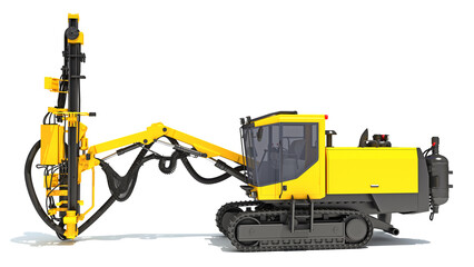 Obraz premium Surface Drill Rig 3D rendering on white background