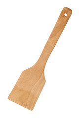 brown spatula Isolated on a transparent background. Old spatula