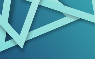 Abstract triangle shape blue color background