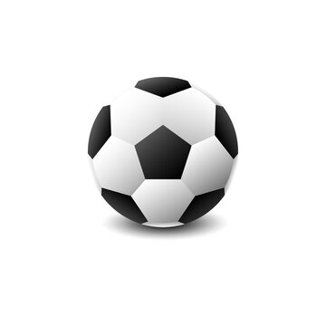 Football ball on a white background. Soccer.