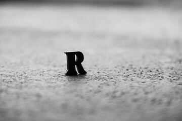 Alphabet R as background