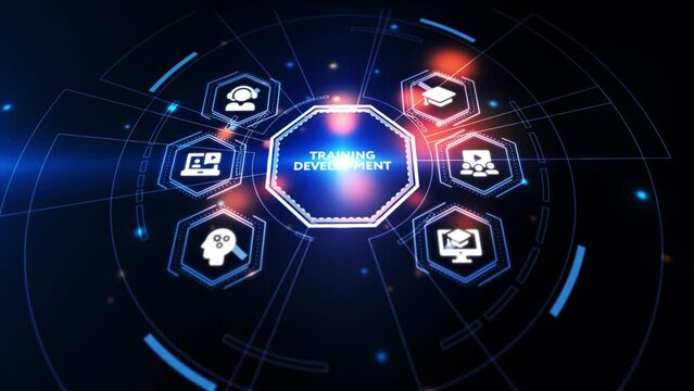 Business, Technology, Internet and network concept. Coaching mentoring education business training development E-learning concept.