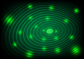 Vector cyber security communication concept with circuit board for the technology background