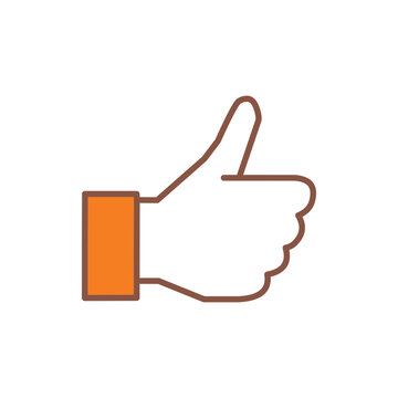 Illustration of thumb up like