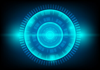 Vector cyber security communication concept with circuit board for the technology background