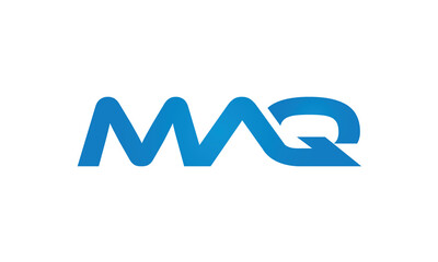MAQ letters linked logo design, Letter to letter connection monogram concepts vector alphabet