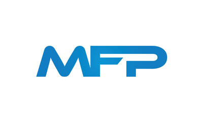 MFP letters linked logo design, Letter to letter connection monogram concepts vector alphabet