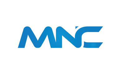 MNC letters linked logo design, Letter to letter connection monogram concepts vector alphabet