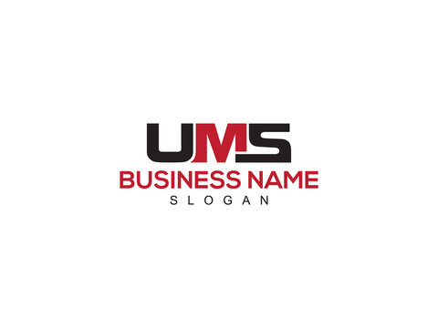 Colorful UMS Logo Icon Design, Three Alphabet ums Logo Letter For Any Type Of Business