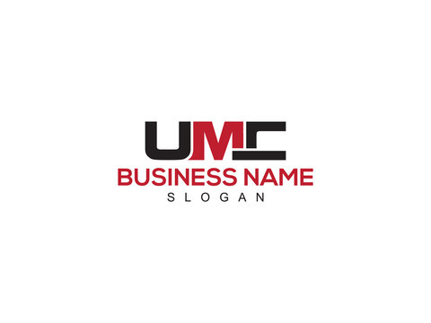 Colorful UMC Logo Icon Design, Three Alphabet umc Logo Letter For Any Type Of Business