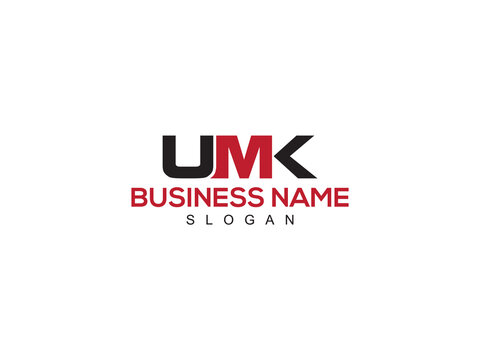 Colorful UMK Logo Icon Design, Three Alphabet umk Logo Letter For Any Type Of Business