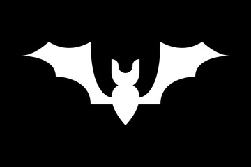 Halloween bat animal silhouette vector icon illustration logo design