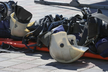 Firefighter profession equipment.