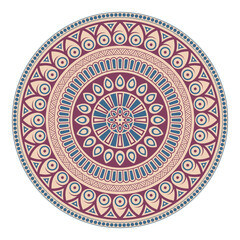 Mandala. Decorative round color vector ornament. Isolated on white background. Arabic, Indian, ottoman motifs. For cards, invitations, t-shirts. Vector color illustration.