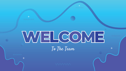 Welcome banner and sign with colorful background design