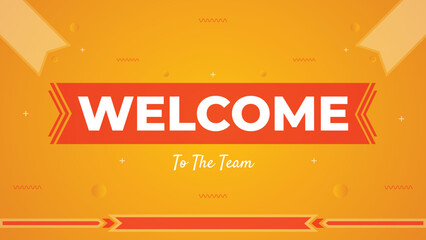 Welcome banner and sign with colorful background design