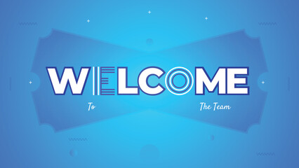 Welcome banner and sign with colorful background design