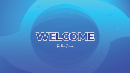 Welcome banner and sign with colorful background design