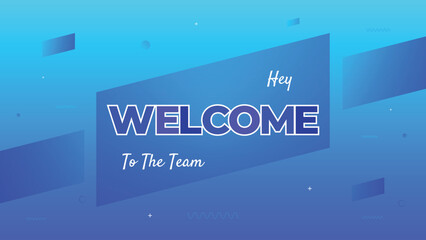 Welcome banner and sign with colorful background design