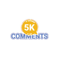 5K Comments social media banner template Vector illustration