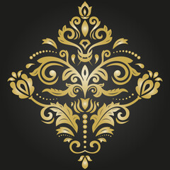 Orient vector classic black and golden pattern. Seamless abstract background with vintage elements. Orient pattern. Ornament for wallpapers and packaging