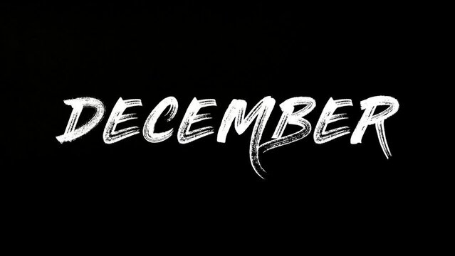 December with black background for calendar. And December is the twelfth and the final month of the year.