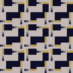 Bauhaus Inspired Graphic Pattern Artwork Made With Abstract Vector Geometric Shapes