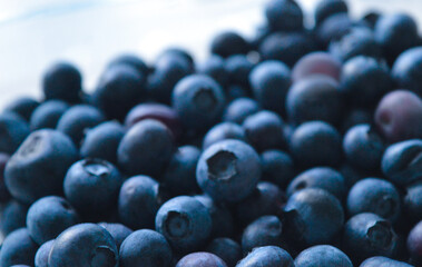 A group of beautiful blueberries with the selective focus. Good for any project.