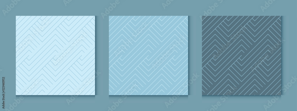 Poster background pattern seamless geometric line abstract blue tone luxury design vector. geometric patter