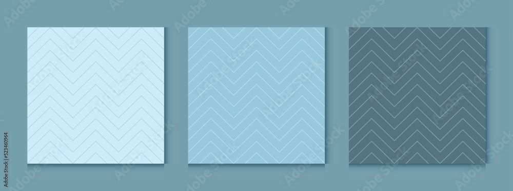 Fototapete background pattern seamless wave line abstract blue tone luxury design vector. wave zig zag pattern.