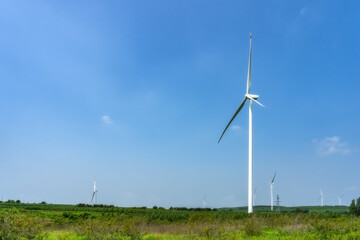 Aerial photography outdoor farmland green energy wind turbine